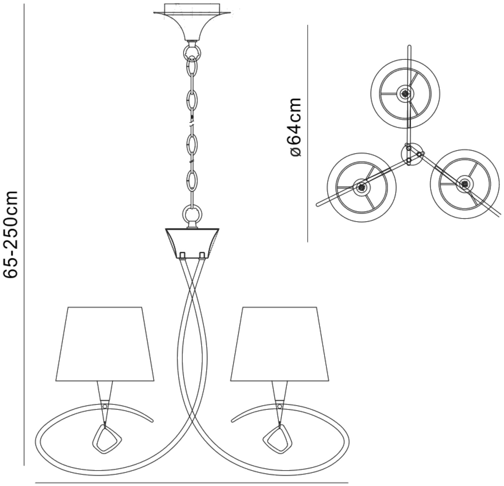 M1640AB  Mara AB Pendant 3 Light